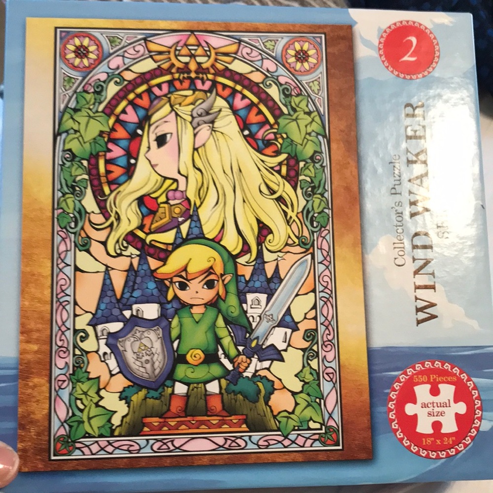 Zelda, Wind Walker Series Puzzle, collectors, 18” * 24”, 550 pieces,opened, used